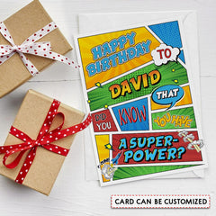Personalized Cartoon Birthday Greeting Card For Son