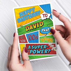 Personalized Cartoon Birthday Greeting Card For Son