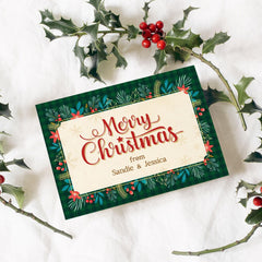 Personalized Christmas Greeting Card Custom Name