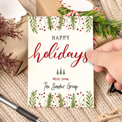 Personalized Christmas Greeting Card Happy Holiday