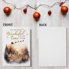 Personalized Christmas Greeting Card It's The Most Wonderful Time