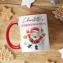 Personalized Christmas Mug With Santa Claus Motif