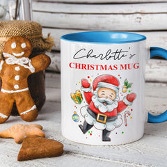 Personalized Christmas Mug With Santa Claus Motif