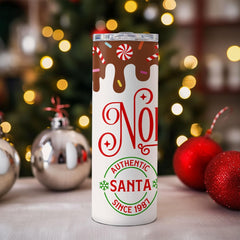 Personalized Christmas North Pole Skinny Tumbler Warm Up Here