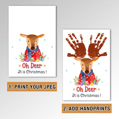 Personalized Christmas Poster With Fingerprint Image
