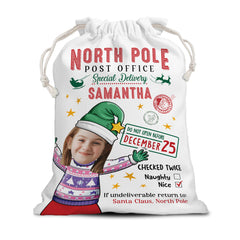 Personalized Christmas Sack North Pole Post Office