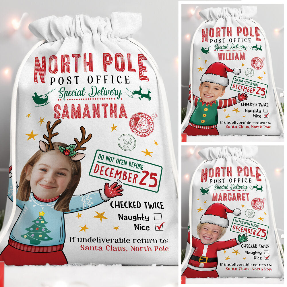 Personalized Christmas Sack North Pole Post Office