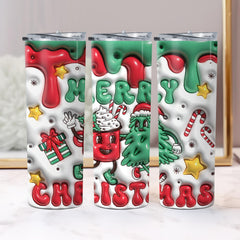 Personalized Christmas Skinny Tumbler Hot Cocoa Is Having Fun Together