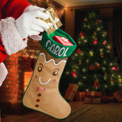 Personalized Christmas Stocking Custom Gingerbread Cookie Xmas
