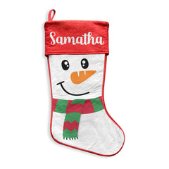 Personalized Christmas Stocking Custom Snowman