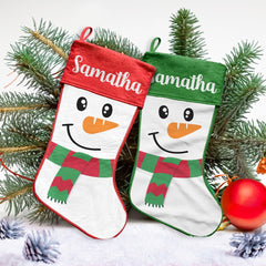 Personalized Christmas Stocking Custom Snowman