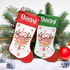 Personalized Christmas Stocking Cute Custom Name