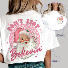 Personalized Christmas T-Shirt Don't Stop