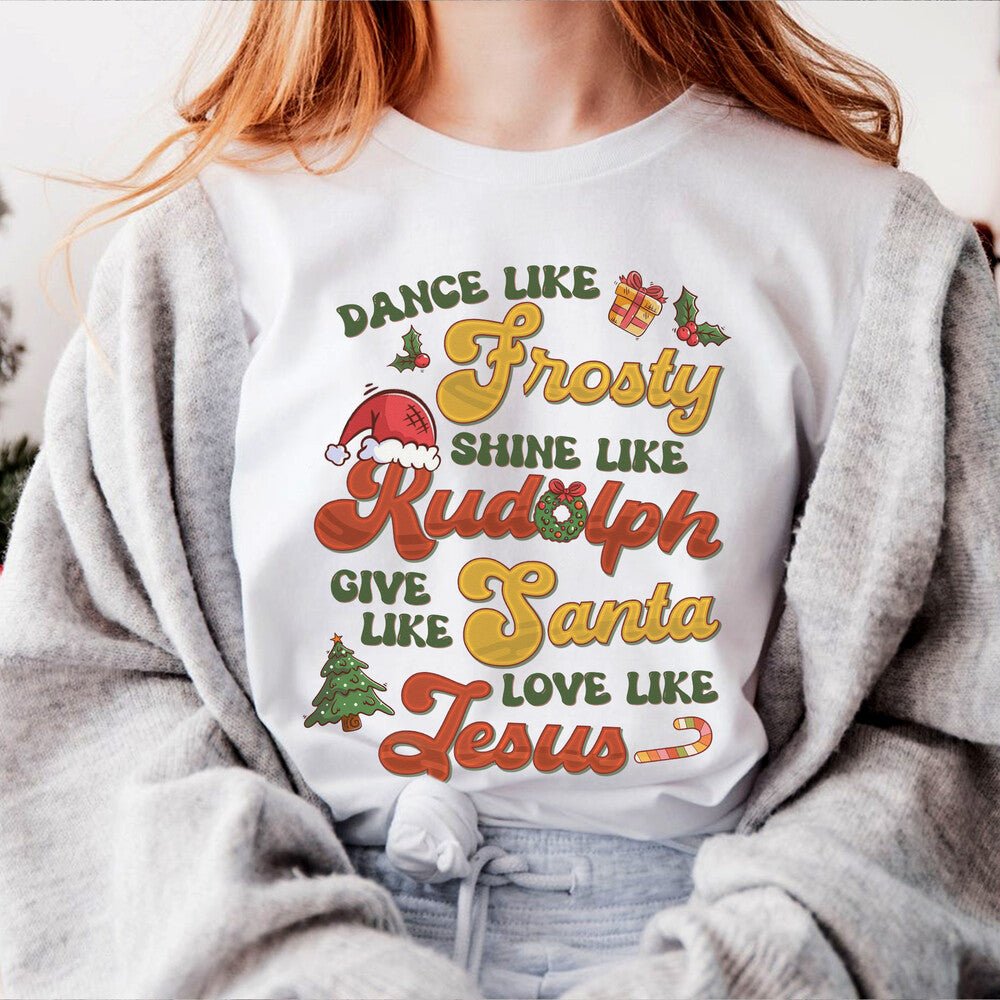 Personalized Christmas T-Shirt Love Like Jesus