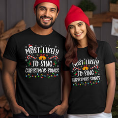 Personalized Christmas T-Shirt Most Likely To Eat All