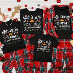 Personalized Christmas T-Shirt Most Likely To Eat All