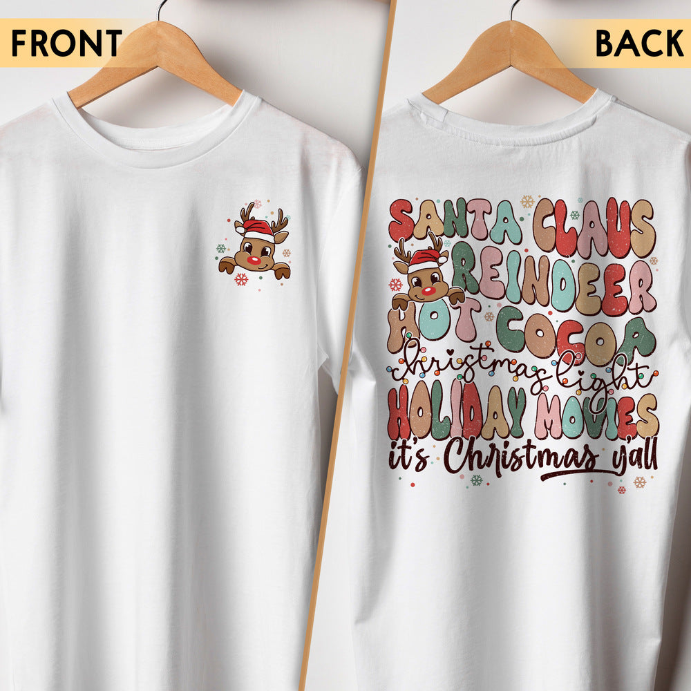 Personalized Christmas T-Shirt Santa Claus Reindeer