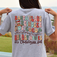Personalized Christmas T-Shirt Santa Claus Reindeer