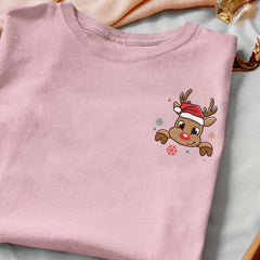 Personalized Christmas T-Shirt Santa Claus Reindeer