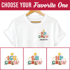 Personalized Christmas T-Shirt Santa Favorite Nurse