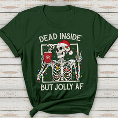 Personalized Christmas T-Shirt With Skeleton Motifs