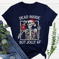 Personalized Christmas T-Shirt With Skeleton Motifs