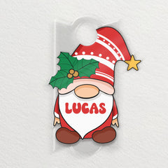 Personalized Christmas Tumbler Name Tag With Santa Claus Motif