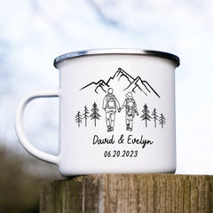 Personalized Couple Camping Mug Let the Adventure Begin