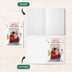 Personalized Couple Greeting Card Decorated With Christmas Atmosphere