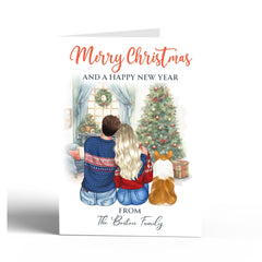 Personalized Couple Greeting Card Marry Christmas And Happy New Year