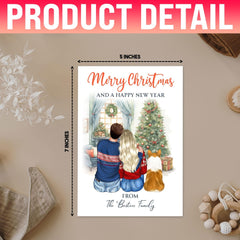 Personalized Couple Greeting Card Marry Christmas And Happy New Year