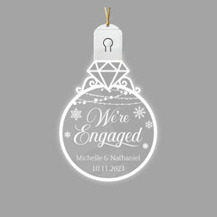Personalized Couple Led Acrylic Ornament We'Re Engaged