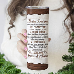Personalized Couple Skinny Tumbler You And Me