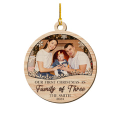 Personalized Couple Wood Ornament Custom Photo