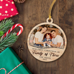 Personalized Couple Wood Ornament Custom Photo