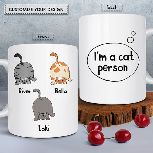 Personalized Cute Cat Mug I'm A Cat Person Gift for Cat Lovers