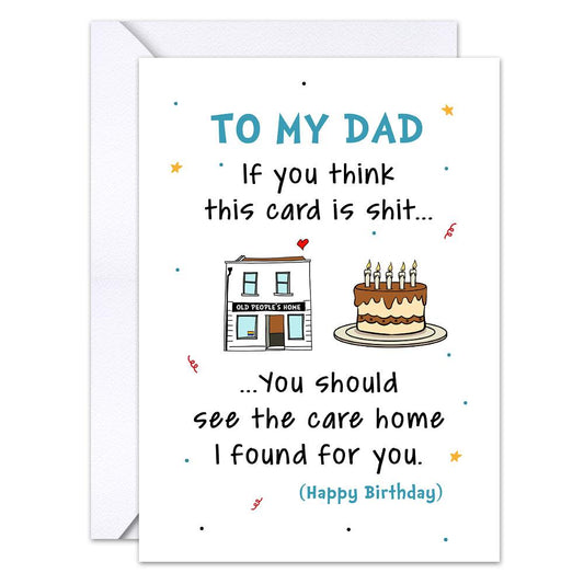 Personalized Dad Greeting Card Funny Message