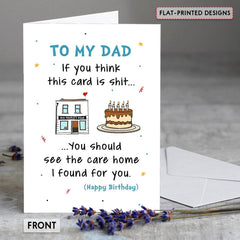 Personalized Dad Greeting Card Funny Message