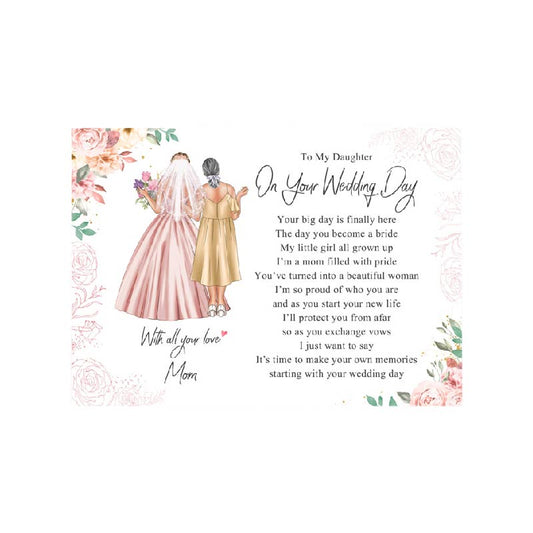 Personalized Daughter Greeting Card On your Wedding day