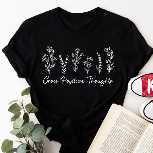 Personalized Evergreen T-shirt Grow Positive Thoughts