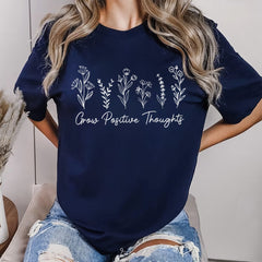 Personalized Evergreen T-shirt Grow Positive Thoughts