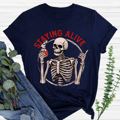 Personalized Evergreen T-shirt Staying Alive