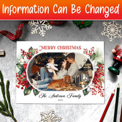 Personalized Family Greeting Card First Christmas