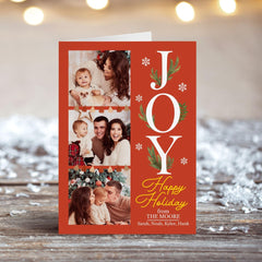 Personalized Family Greeting Card Happy Holiday