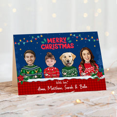 Personalized Family Greeting Card Merry Christmas