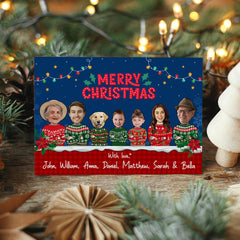 Personalized Family Greeting Card Merry Christmas