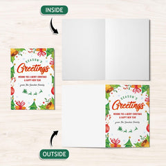 Personalized Family Greeting Card Wishing You A Merry Christmas