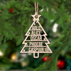 Personalized Family Ornament Cut Out Custom Name