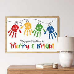 Personalized Family Poster Merry And Bright