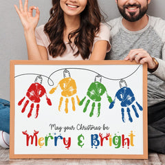 Personalized Family Poster Merry And Bright